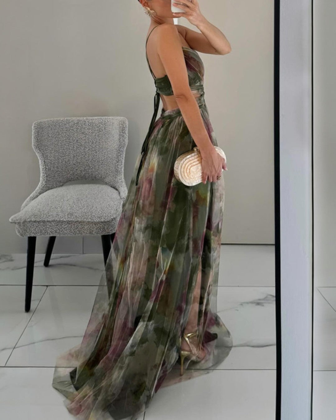 GISELLE - ENCHANTING MAXI DRESS WITH FLORAL PRINT