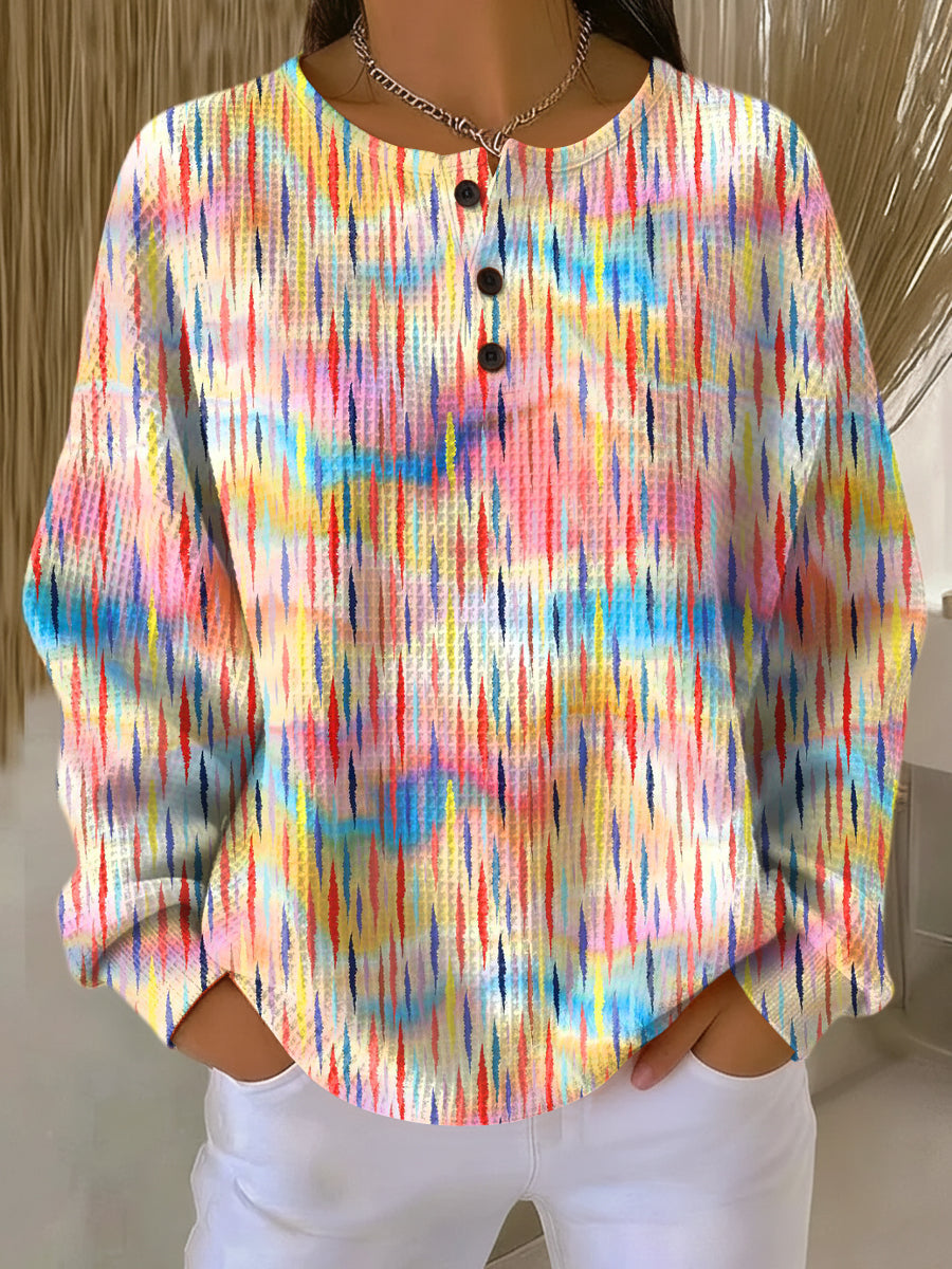 Aevrynn | Colourful Sweater with Raindrop Pattern