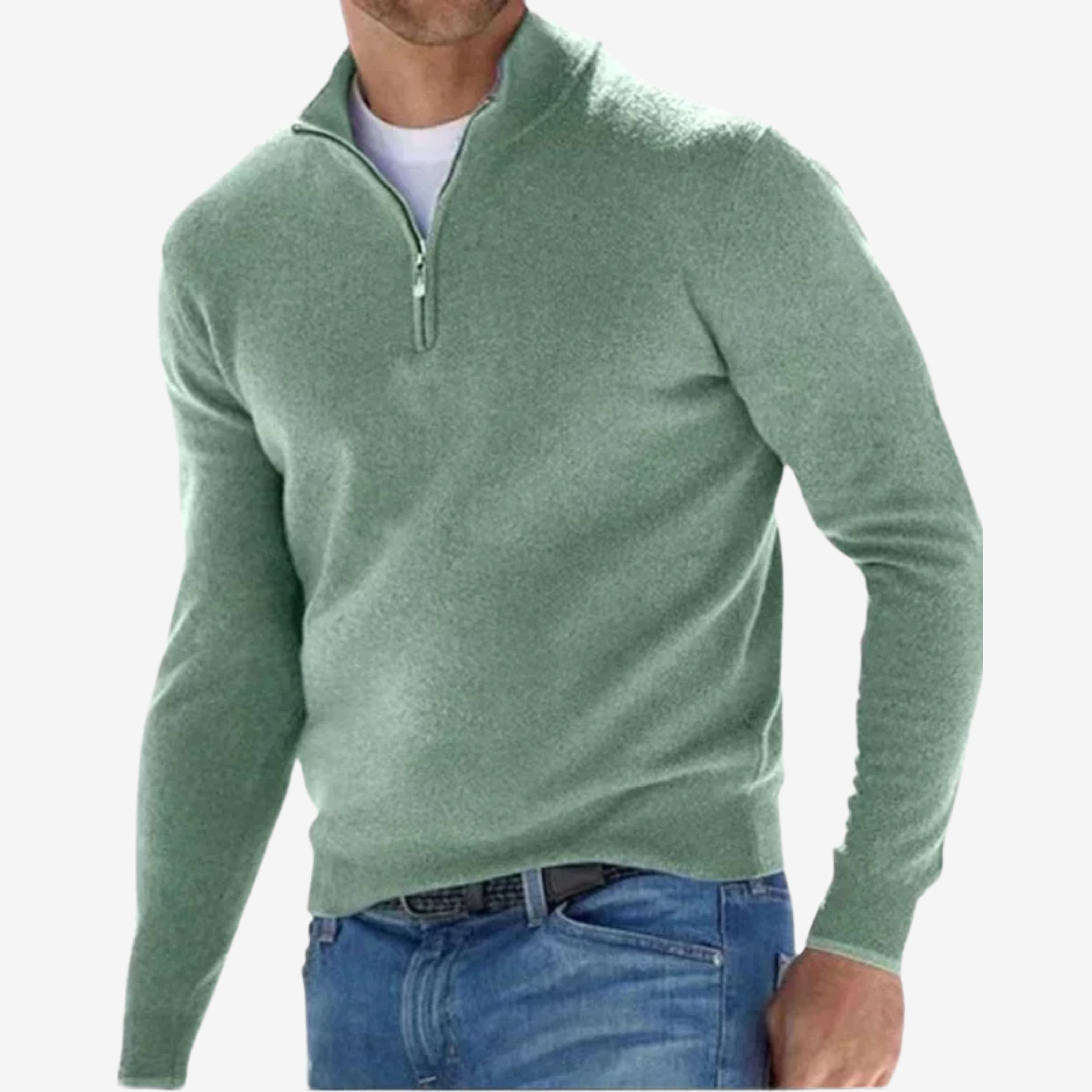Jason | Italian Men’s Sweater With Zipper