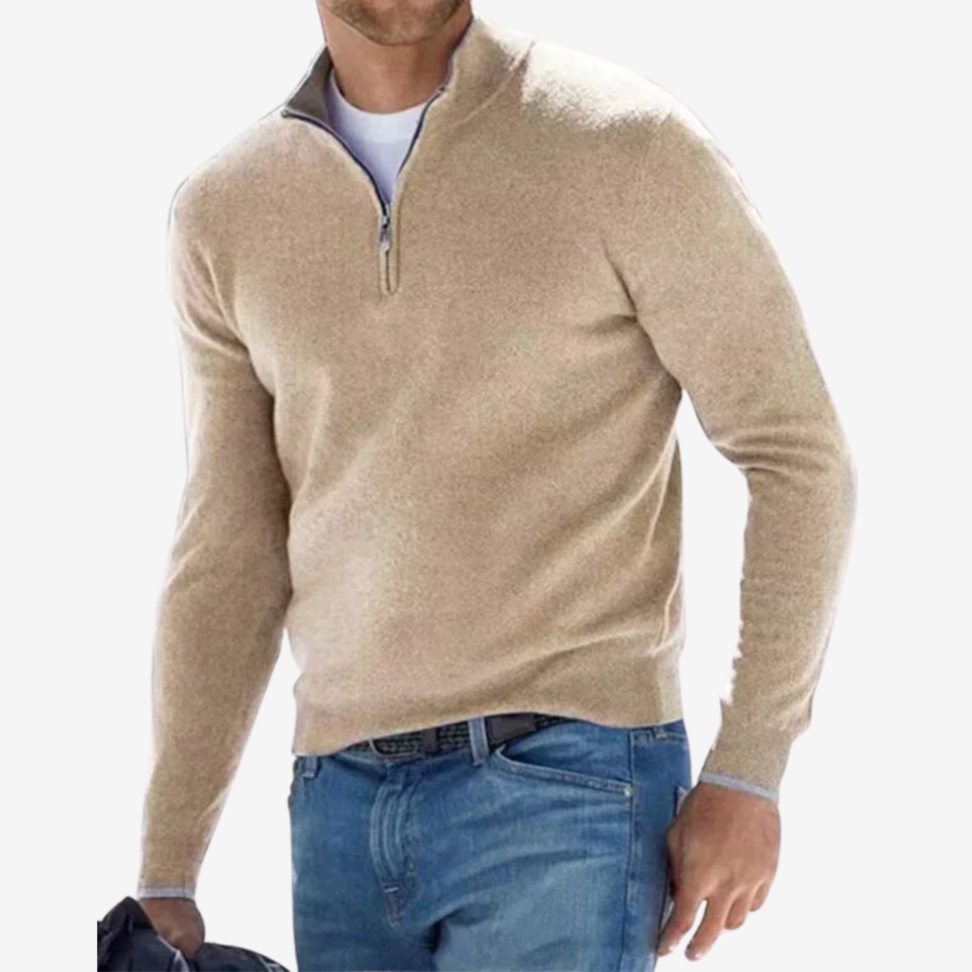 Jason | Italian Men’s Sweater With Zipper