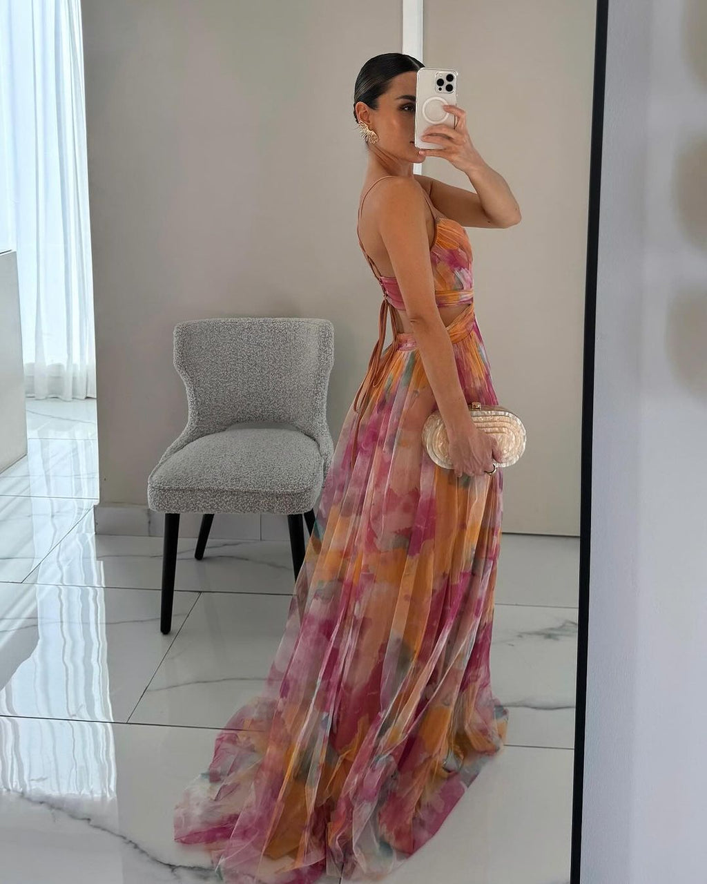 GISELLE - ENCHANTING MAXI DRESS WITH FLORAL PRINT