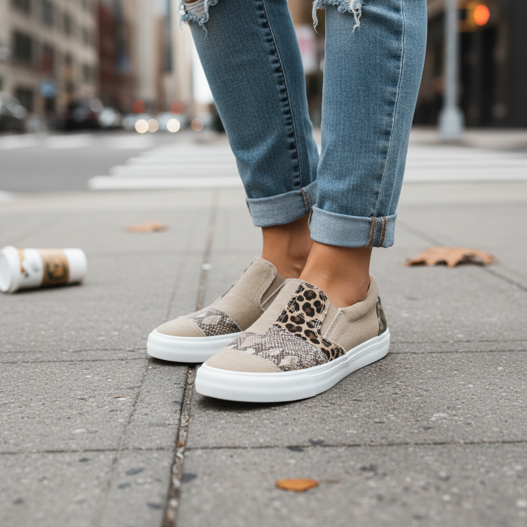 Tanya - Relaxed Leopard Sneakers