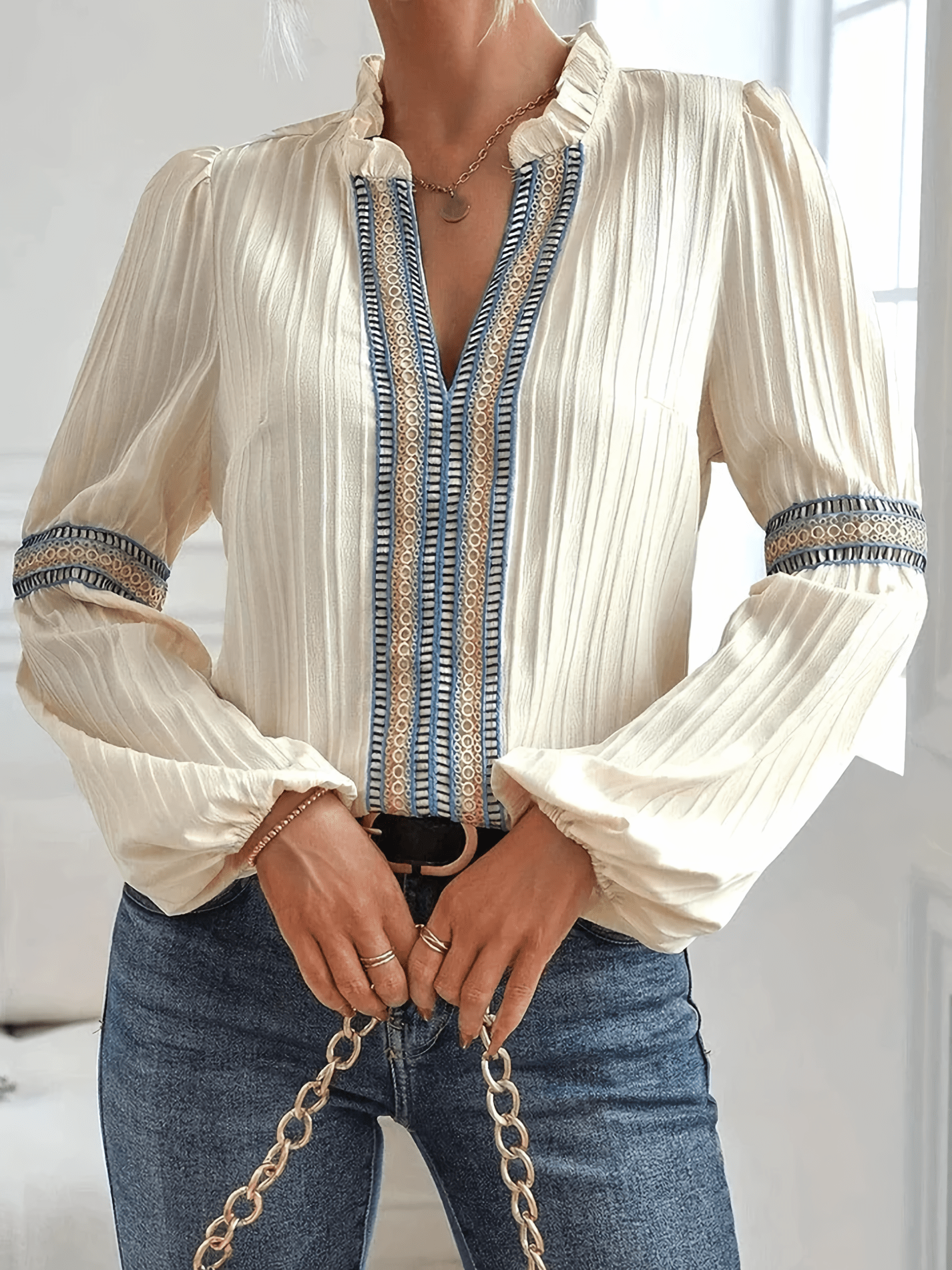 Rachel | Delicate Lace Blouse