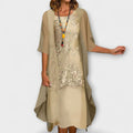 Janelle | Elegant Chiffon Set with Tummy Coverage