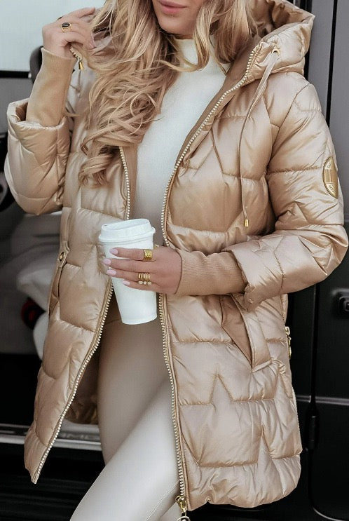 Virelle™ | Luxe Hooded Puffer Jacket