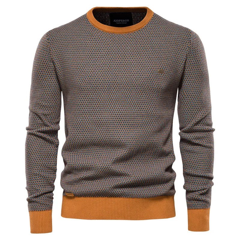 Vincent | Men's Sweater With Diamond Pattern