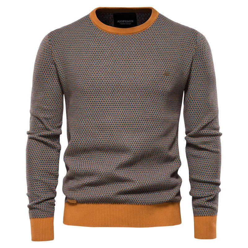 Hayden | Men's Sweater With Checkered Pattern
