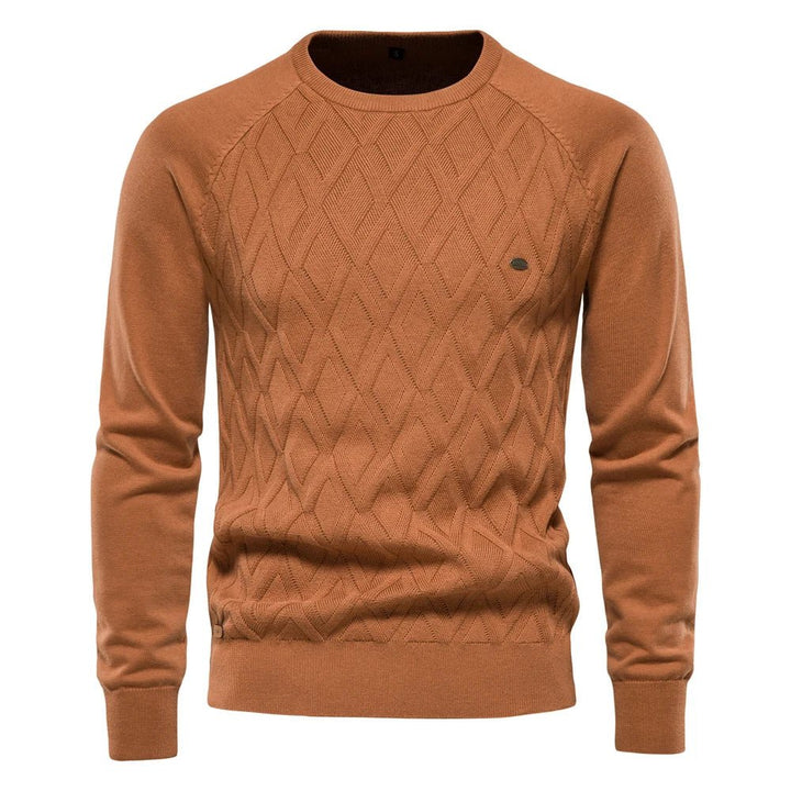 Theodor | Men's Sweater With Diamond Pattern