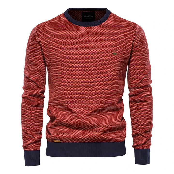 Vincent | Men's Sweater With Diamond Pattern