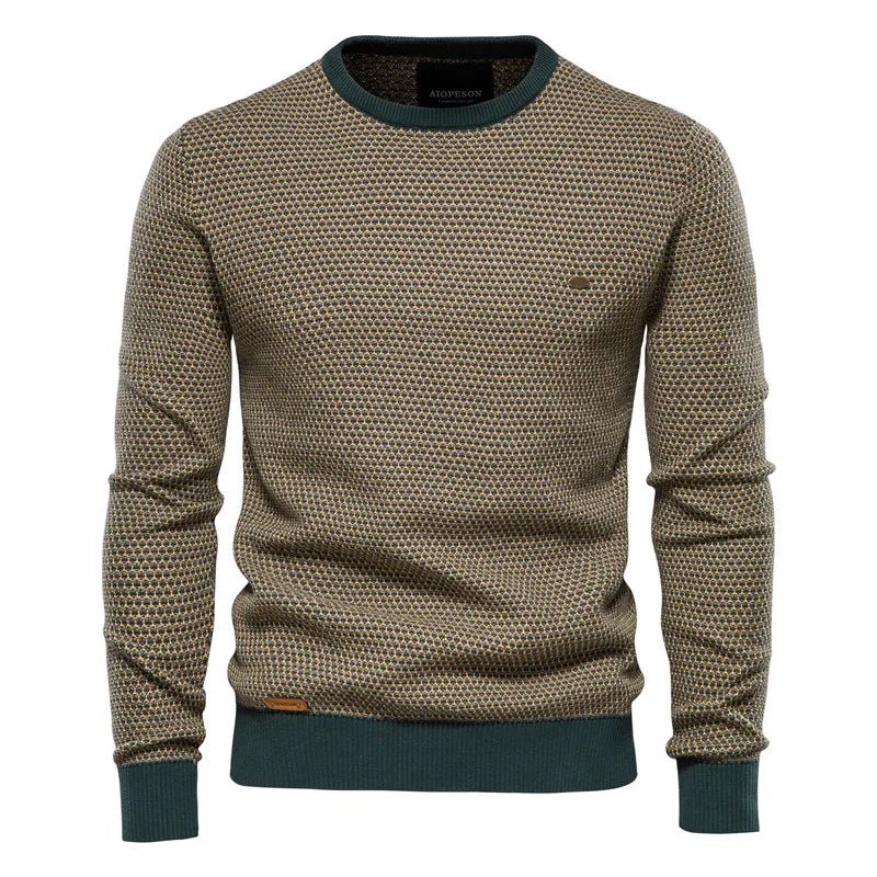 Vincent | Men's Sweater With Diamond Pattern