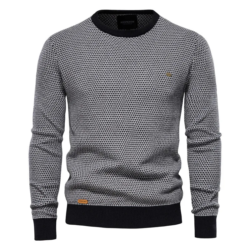 Hayden | Men's Sweater With Checkered Pattern