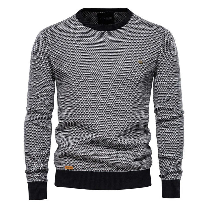 Vincent | Men's Sweater With Diamond Pattern