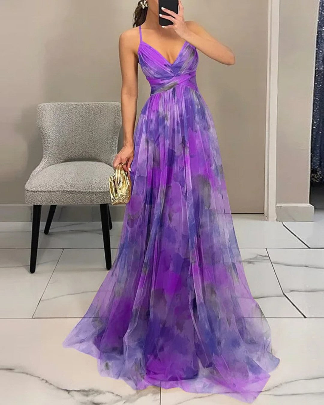 GISELLE - ENCHANTING MAXI DRESS WITH FLORAL PRINT