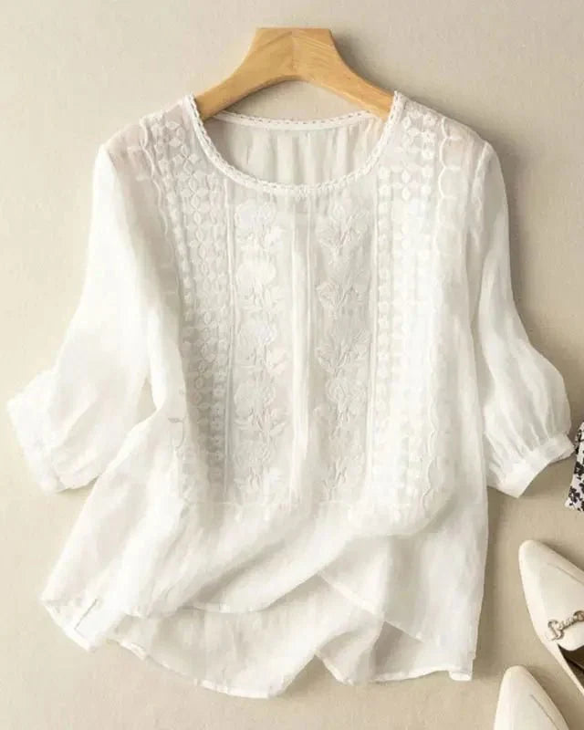 Cristine | Delicate Cotton Blouse