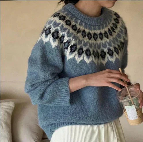 Kaisa | Stylish Jacquard Sweater