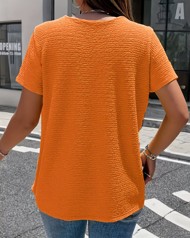 LUMORAE™ | WOMEN'S T-SHIRT WITH BUTTON-UP PETER PAN COLLAR