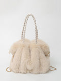 Bethany | Women Plush Velvet Shoulder Tote