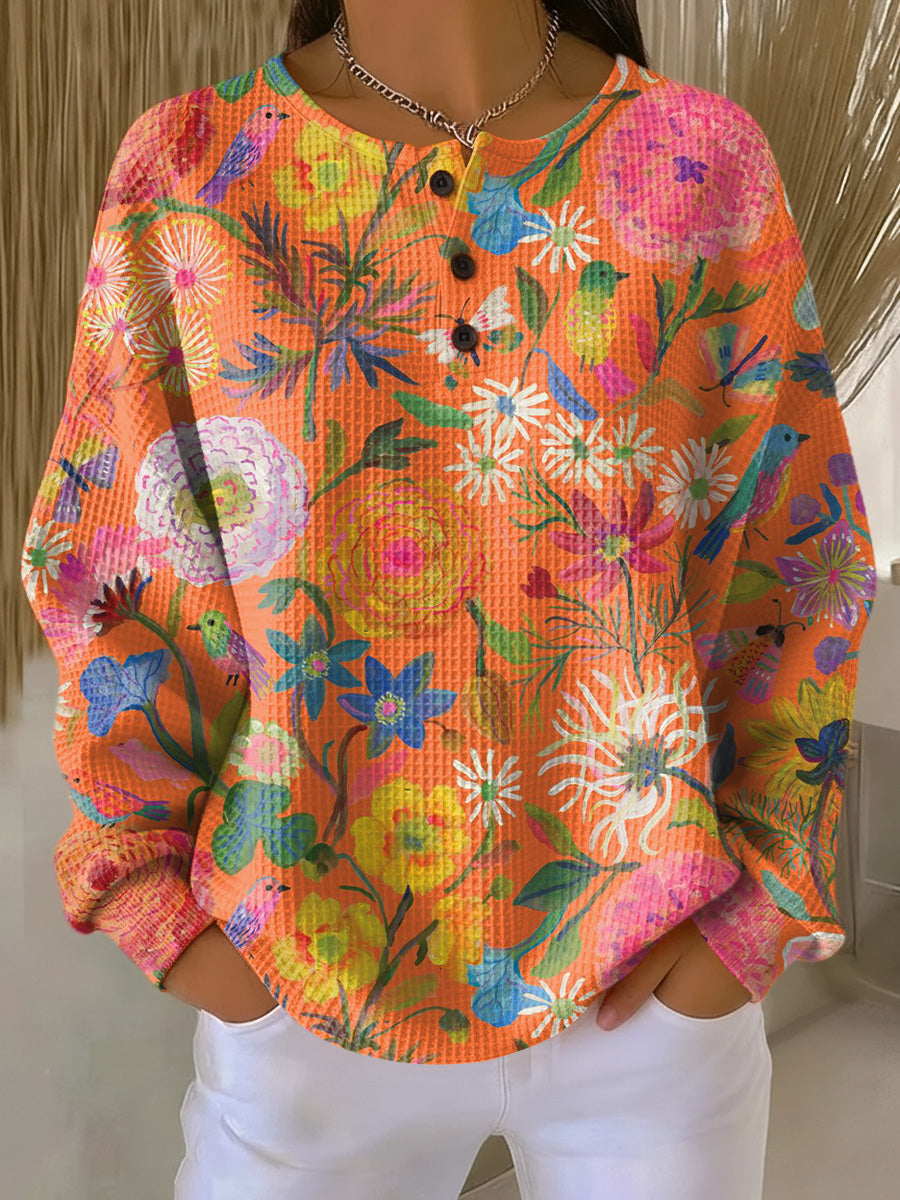 Freja | Sweater with Colourful Floral Print