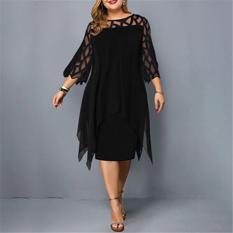 Kaycie | Chic Curvy Midi Dress