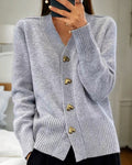 Chasie | Elegant Heart Button Cardigan